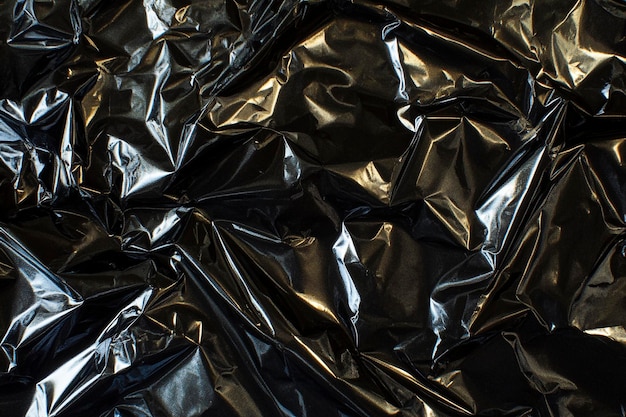 Photo abstract crumpled glossy metallic surface