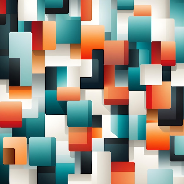 Abstract cube motif seamless pattern background