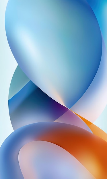 Abstract Curvy Shapes With Gradient Colors