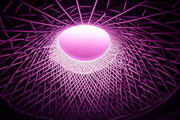 Photo abstract d render of colorful geometric shapes against a pink background