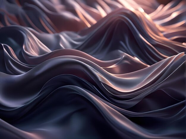 Abstract Dark 3d Wave Background