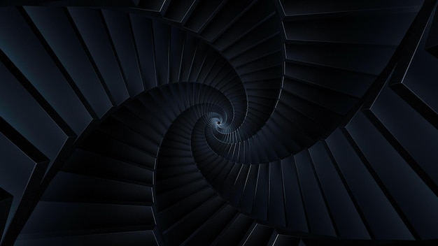 Abstract dark background in the form of a spiral