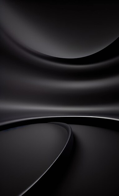 Abstract dark black background with metallic shiny texture