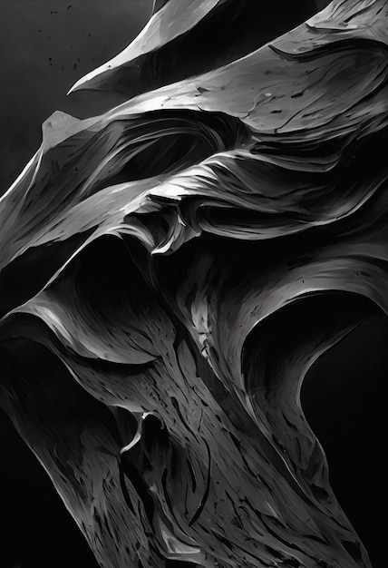 Abstract dark black stone generated by artificial intelligence