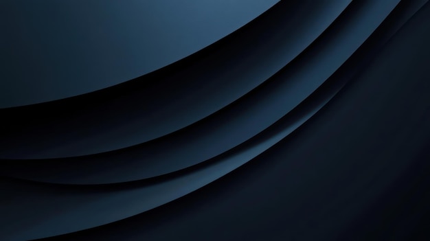 Photo abstract dark blue curved lines background