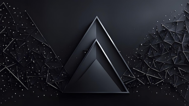 Photo abstract dark elegant modern background with triangles shape