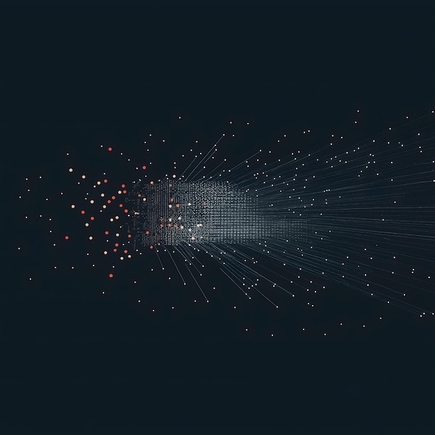 Photo abstract data flow visualization