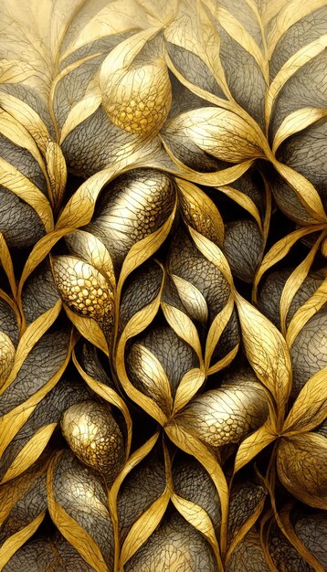 Abstract decorative golden metal background Artistic modern elegant luxury design