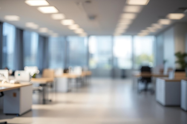 Abstract defocus blurred interior office background