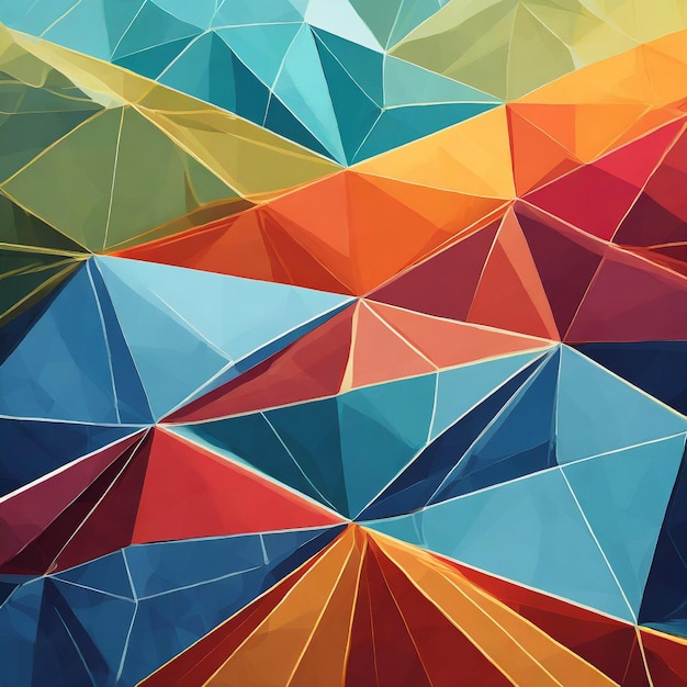 Abstract Delaunay Voronoi trianglify color diagram background illustration