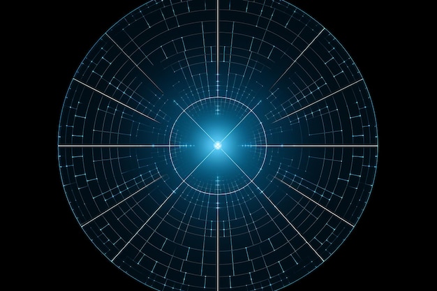 Photo abstract depiction of solar panels forming a circular pattern representing the cyclical