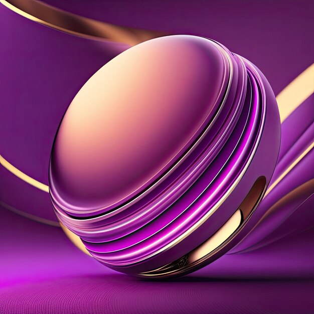 Abstract Design 3D Violet Background