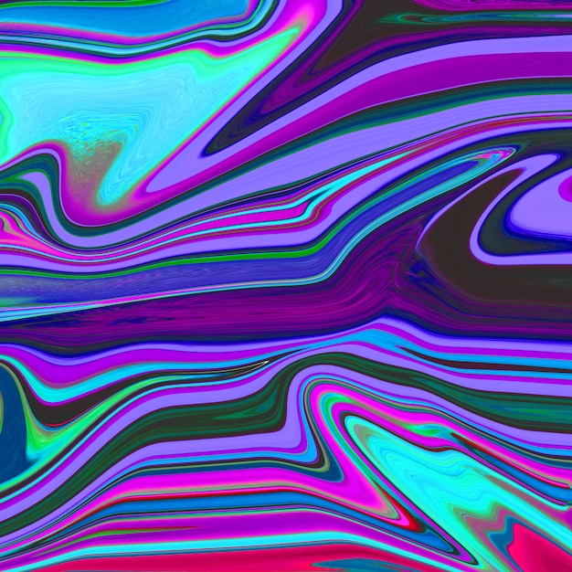 Abstract design, background made in bright colors ink in water. Modern Art. Floating painting technique. Watercolor wallpaper or backdrop for device with waves and curves of purple, black, yellow.