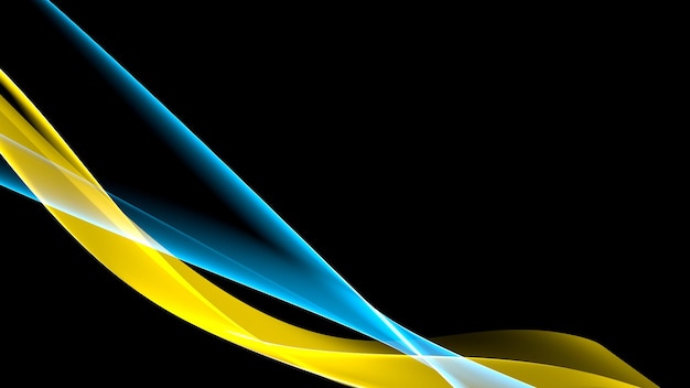 Abstract design element of gradient smooth wave shapes wallpaper cover