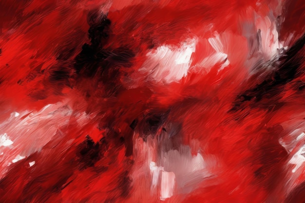 Abstract digital art featuring a fantastic and vibrant red background