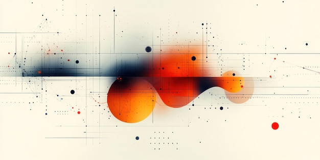 Photo abstract digital art with orange and red hues