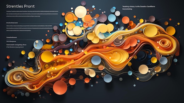 Abstract digital art with vibrant colors and flowing shapes creating a mesmerizing and dynamic visua