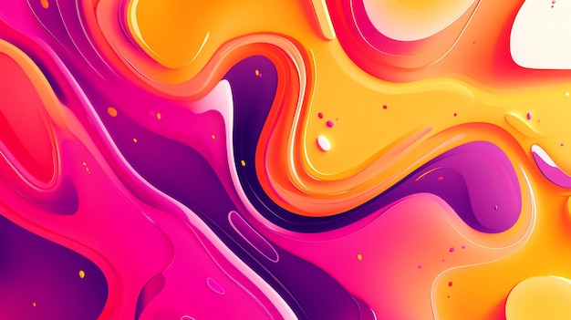 Photo abstract digital art with vibrant swirling colors