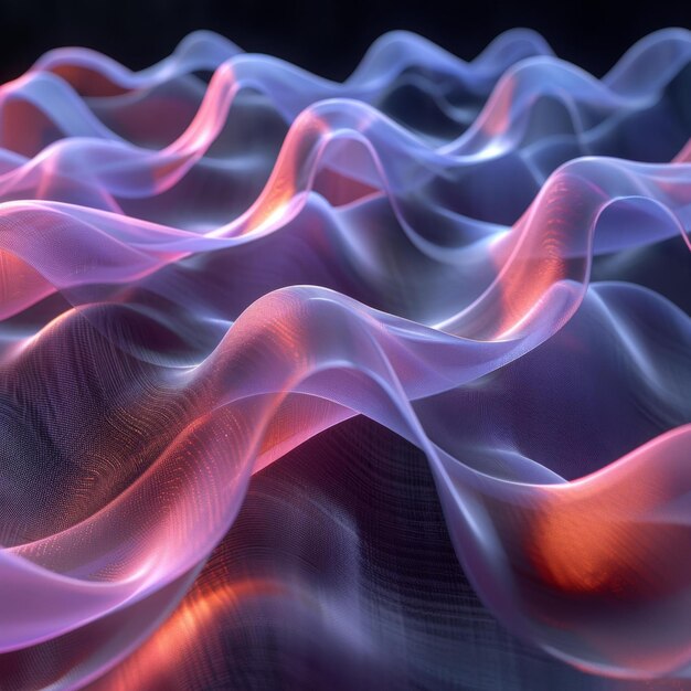 Abstract Digital Art with Wave Patterns