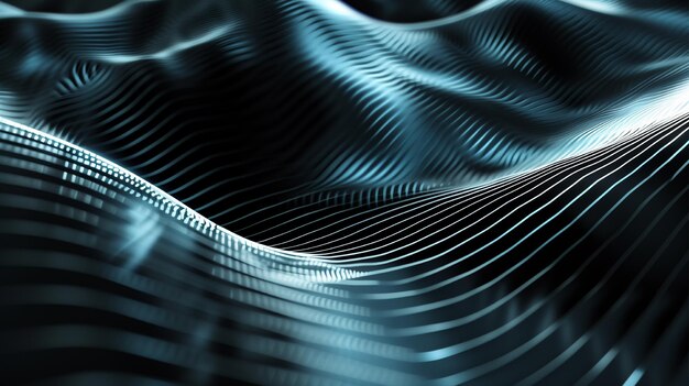 abstract digital background for wallpaper blue and black light lines futuristic and technological