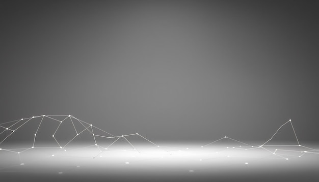 Abstract digital background with a network of connected dots and lines