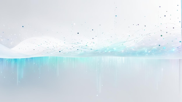 Abstract digital background with soft waves and sparkling elements