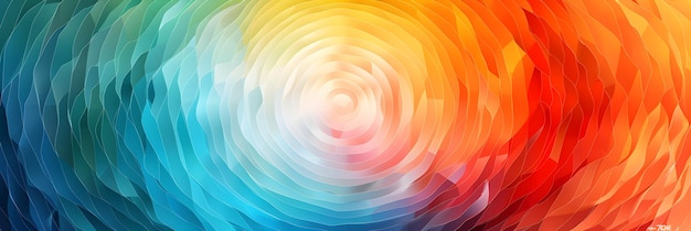 Photo abstract digital illustration of a harmonious color wheel spectrum