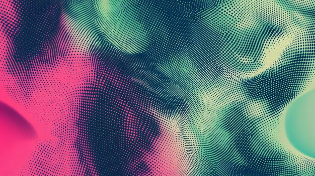 Photo abstract digital pattern with pink green and blue colors