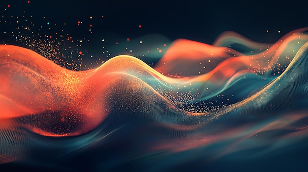 Photo abstract digital wave