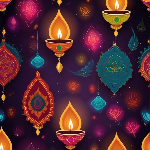 Photo abstract diwali background design with dia lamp by festival concept