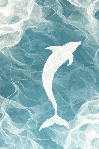 Photo abstract dolphin silhouette in water