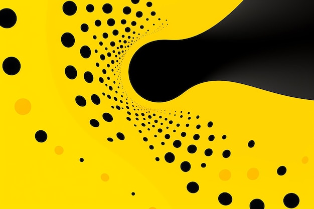 Abstract dotted yellow and black background