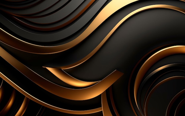 Abstract dream light wave dark light design wallpaper black shadow wallpaper Generative AI