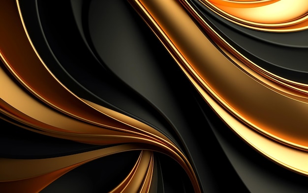 Abstract dream light wave dark light design wallpaper black shadow wallpaper Generative AI