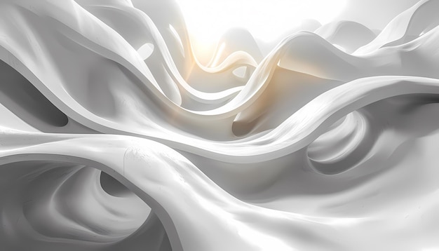 abstract dynamic wave white background