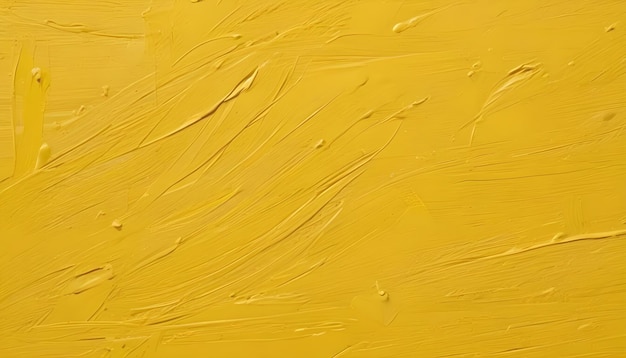 Photo abstract and dynamic yellow oil paint texture with bold brushstrokes and rich depth