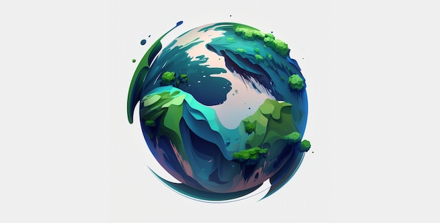 abstract earth planet for game style wallpaper