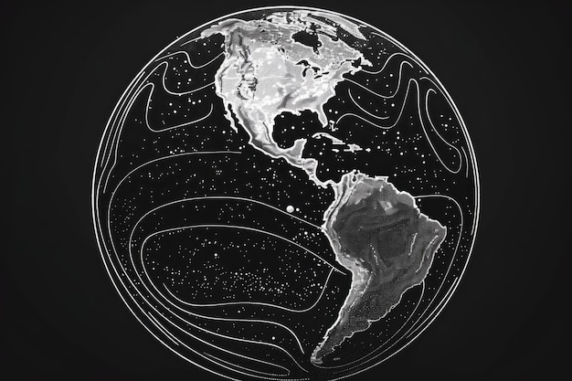 Abstract Earth Representation with Astral Lines