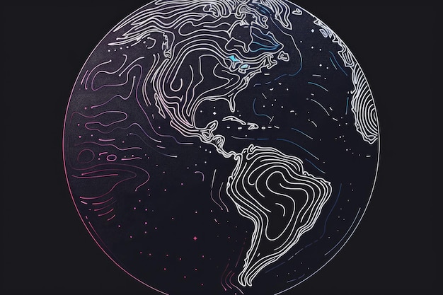 Abstract Earth Representation with Astral Lines