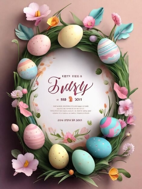 Abstract Easter Sale Template Background Illustration