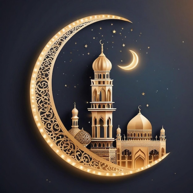 Abstract eid mubarak stylish islamic background