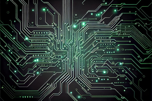 Abstract Electronic Circuit Board Background ai generated art