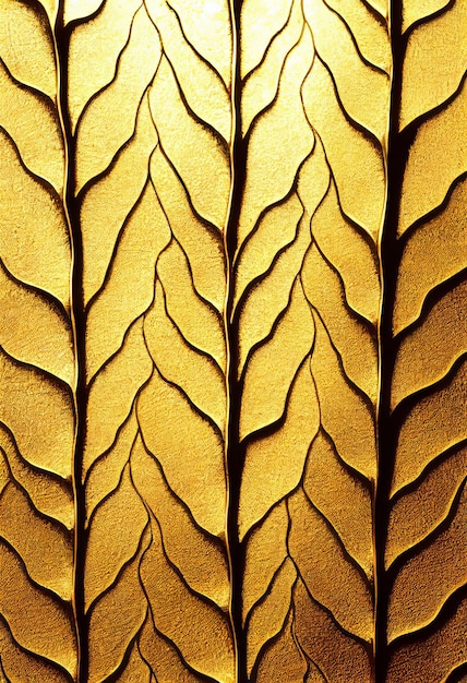 Abstract elegant golden leaves pattern