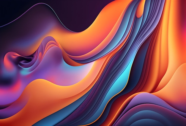 Abstract elegant shapes background, fluid gradient colors