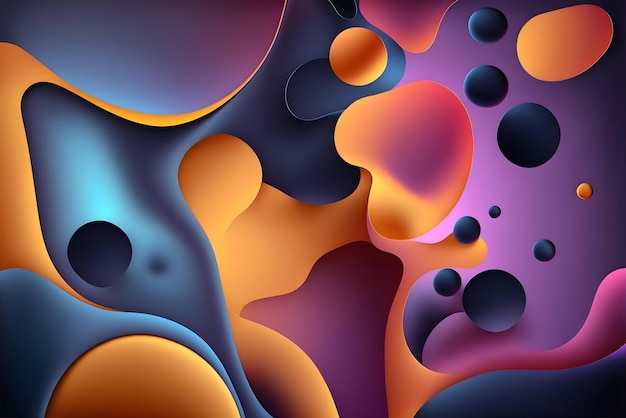 Abstract elegant shapes background, fluid gradient colors