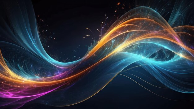 Abstract energy flow background with pulsating waves of light perfect for dynamic designs