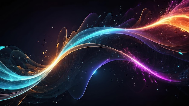 Abstract energy flow background with pulsating waves of light perfect for dynamic designs