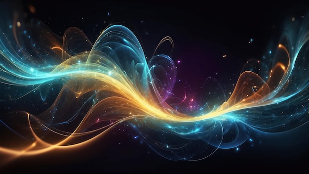 Abstract energy flow background with pulsating waves of light perfect for dynamic designs