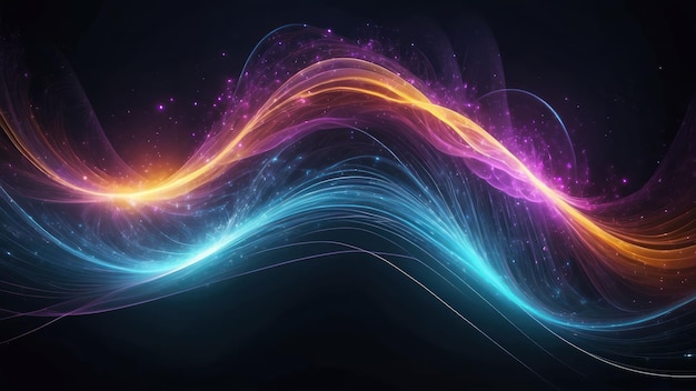 Abstract energy flow background with pulsating waves of light perfect for dynamic designs