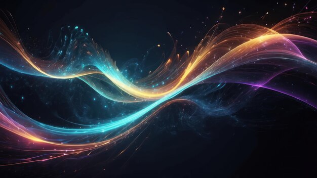 Abstract energy flow background with pulsating waves of light perfect for dynamic designs